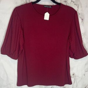 Red short sleeve top